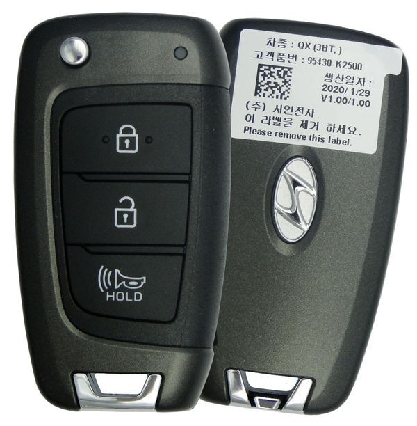 Ключ зажигания Hyundai Venue 2020-, 2+1 кнопка Panic, 434Mhz (USA)