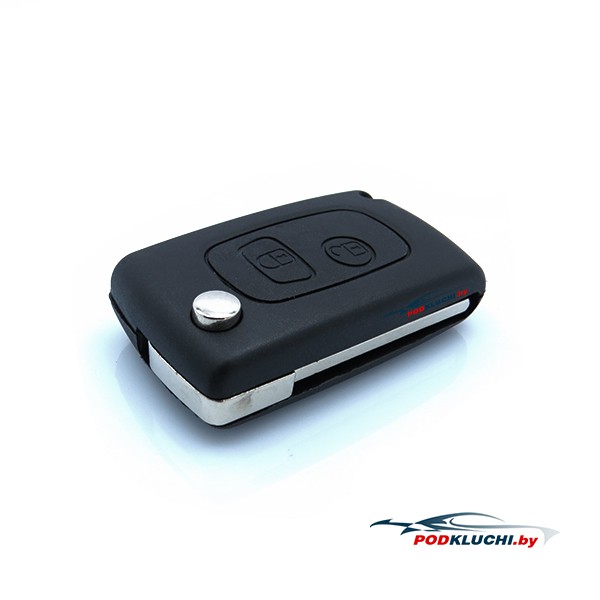 Ключ Peugeot Partner выкидной (корпус) (переделка) 2 кнопки