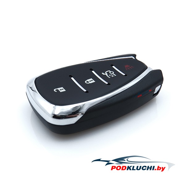 Kлюч зажигания Chevrolet Camaro, Malibu, Cruze, 433 Mhz, 3+1 кнопки