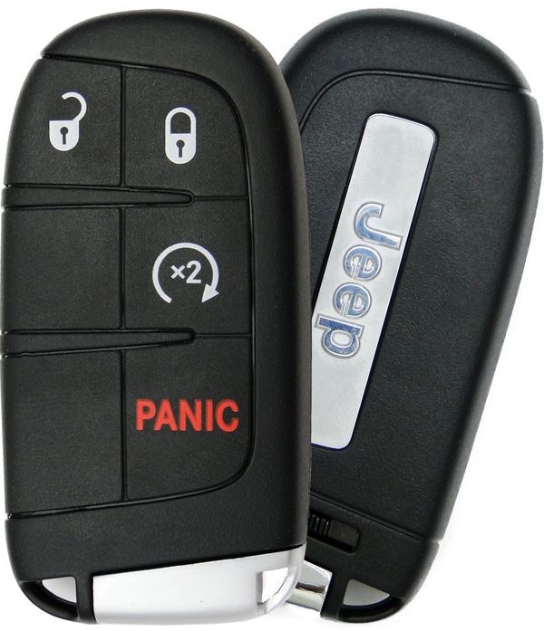 Ключ зажигания Jeep Renegade 2015-, 3+1 кнопка Panic, 433 Mhz