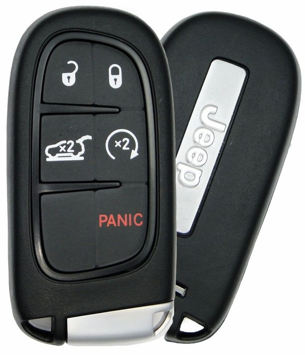 Ключ зажигания Jeep Cherokee 2014-, 4+1 кнопка Panic, 433Mhz, Keyless Go