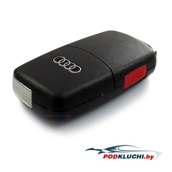 Ключ Audi A8  выкидной 3+1 кнопка Panic