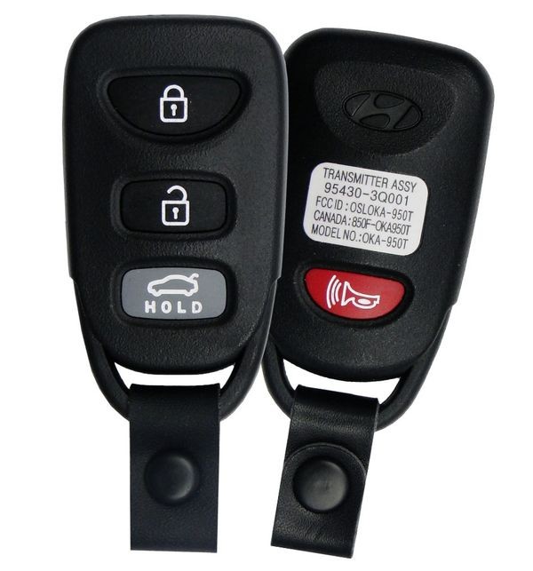 Ключ радиочастотный Hyundai Sonata 2011-2014, 3+1 кнопка Panic, 315Mhz (USA)