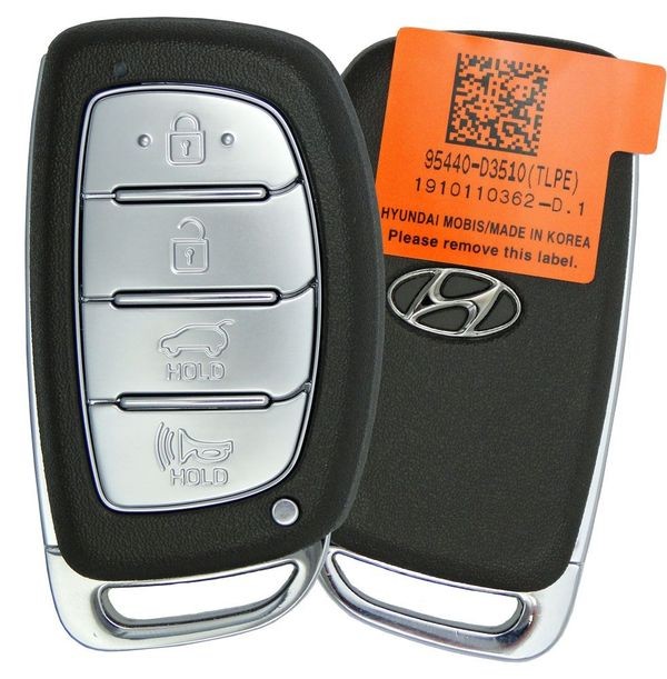 Ключ зажигания Hyundai Tucson 2018-, 3+1 кнопка Panic, 434Mhz (USA)