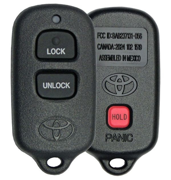 Ключ радиочастотный Toyota 4Runner 2000-, Camry 2000-, Celica 2000-, Echo 2000-, MR2 Spyder 2000-, RAV4 2001-, Tacoma 2002-, Tundra 2003- (USA), 2+1 кнопка Panic, 304Mhz