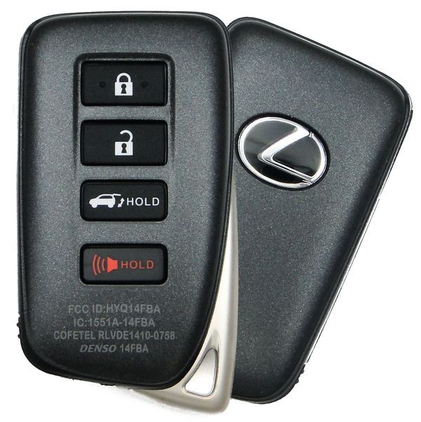 Ключ зажигания Lexus NX200/NX200t 2015-2017, NX300/NX300h 2015-2020, LX570 2016-2020, 3+1 кнопка Panic, 315Mhz