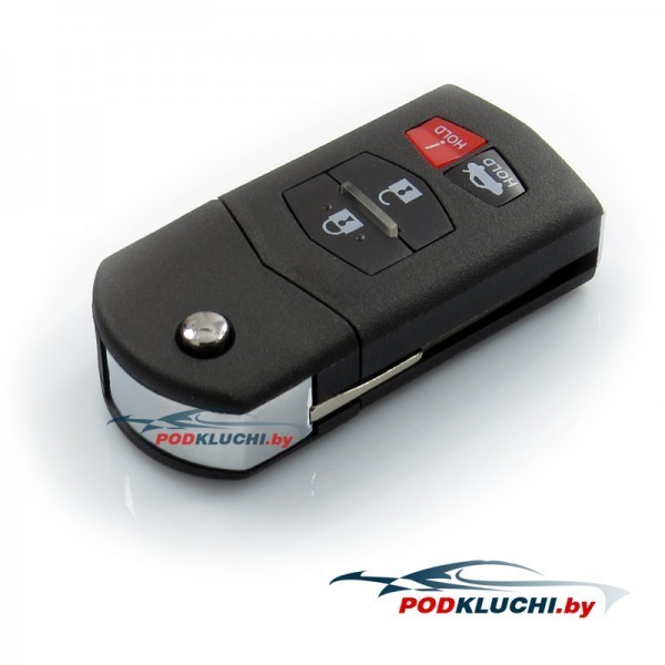 Ключ зажигания Mazda CX-9 2007-2013,  MX-5 Miata 2006-2015, 3 sedan / 6 2010-2013, 3+1 кнопка Panic, 315Mhz