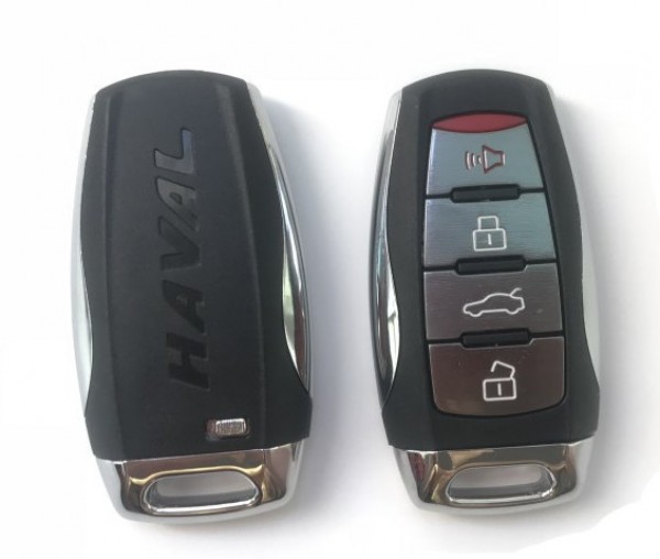 Ключ зажигания Haval F7 2019-, H6 2014-, F7x 2019-, Jolion 2021-, 3+1 кнопка Panic, 433Mhz