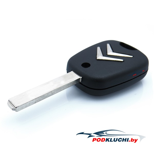 Ключ зажигания Citroen C3 2002-, 2 кнопки, 433Mhz