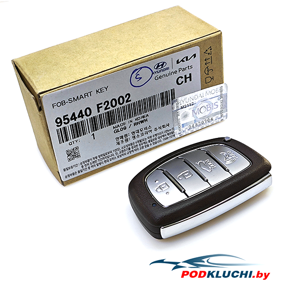 Ключ зажигания Hyundai Elantra Sedan USA 2019-2020, 433Mhz, 3+1 кнопка Panic