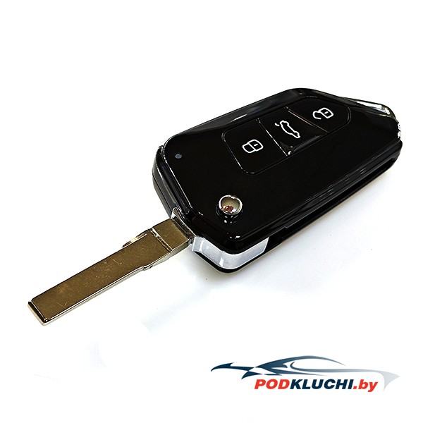 Ключ Volkswagen Caddy, Touran выкидной (корпус) (переделка) 3 кнопки