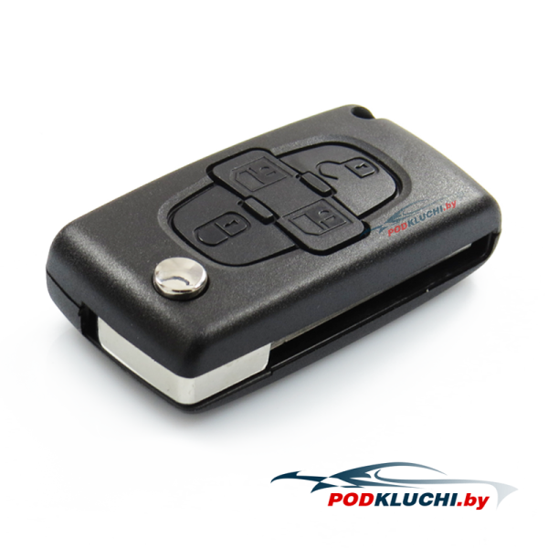 Ключ Citroen С8 выкидной (корпус) 4 кнопки