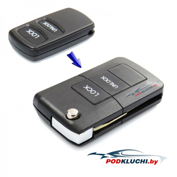 Ключ Mitsubishi Galant, Lancer, Montero, Eclipse, Outlander  выкидной (корпус) (переделка) 2 кнопки