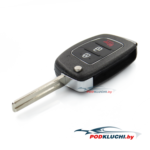 Ключ Hyundai IX40 выкидной (корпус) 2+1 кнопка Panic