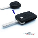 Ключ Peugeot Partner выкидной (корпус) (переделка) 2 кнопки
