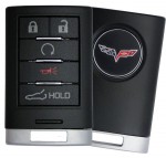 Ключ зажигания Chevrolet Corvette 2014-2018, 4+1 кнопка Panic, 434 MHz, Keyless Go