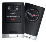 Ключ зажигания Chevrolet Corvette 2008-2013, 3+1 кнопка Panic, 315 MHz, Keyless Go