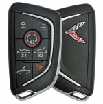 Ключ зажигания Chevrolet Corvette 2020-, 6+1 кнопка Panic, 433 MHz, Keyless Go