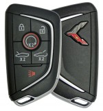 Ключ зажигания Chevrolet Corvette 2020-, 5+1 кнопка Panic, 433 MHz, Keyless Go