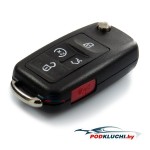 Ключ зажигания Volkswagen Eos, Jetta, Passat, Beetle, Tiguan, Golf (GTI) c 2011-, 4+1 кнопка Panic, 315Mhz