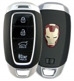 Ключ зажигания Hyundai Kona (SEL, Limited, Ultimate) 2018-, 3+1 кнопка Panic, 434Mhz (USA)