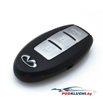 Ключ зажигания  Infiniti G37 Coupe 2008-2016, Infiniti G37 Convertible 2009-2016, Infiniti G35/37/25 Sedan 2008-2013, 3 кнопки, 433Mhz