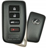 Ключ зажигания Lexus RX350/RX450h 2016-2020, 3+1 кнопка Panic, 315Mhz