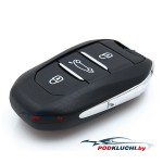 Ключ зажигания Citroen C4 2015-, C-Elysee 2017, 3 кнопки, 433Mhz