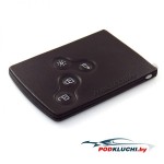 Карта ключ Renault Renault Clio IV, Renault Kaptur 2016-, 4 кнопки, 433Mhz