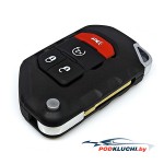 Ключ Jeep Gladiator, Wrangler выкидной (корпус) 3+1 кнопка Panic