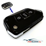 Ключ Volkswagen Caddy, Touran выкидной (корпус) (переделка) 3 кнопки