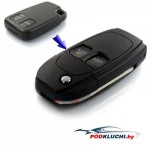 Ключ Volvo С70, V40, S40 выкидной (корпус) (переделка) 2 кнопки